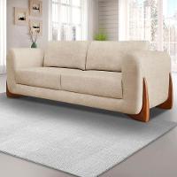 Sofa Jolie 3 Lugares 230cm Pes Boomerang Linho Boucle 3301 Ezz 3301 - 10