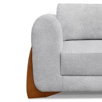 Sofa Jolie 3 Lugares 230cm Pes Boomerang Linho Boucle 3302 Ezz 3302 - 8