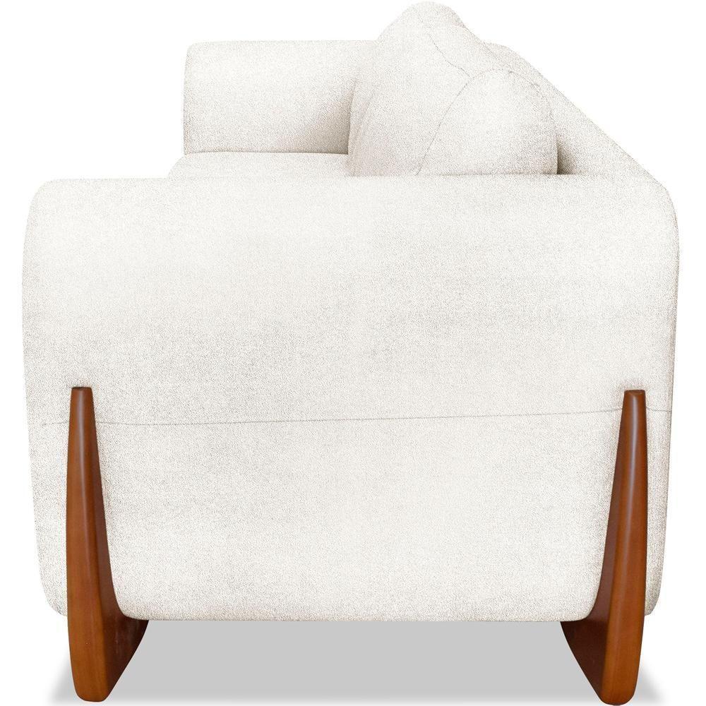 Sofa Jolie 3 Lugares 220cm Pes Boomerang Linho Boucle 3300 Ezz 3300 - 9