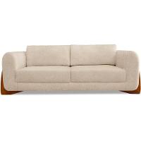 Sofa Jolie 3 Lugares 220cm Pes Boomerang Linho Boucle 3301 Ezz 3301 - 7