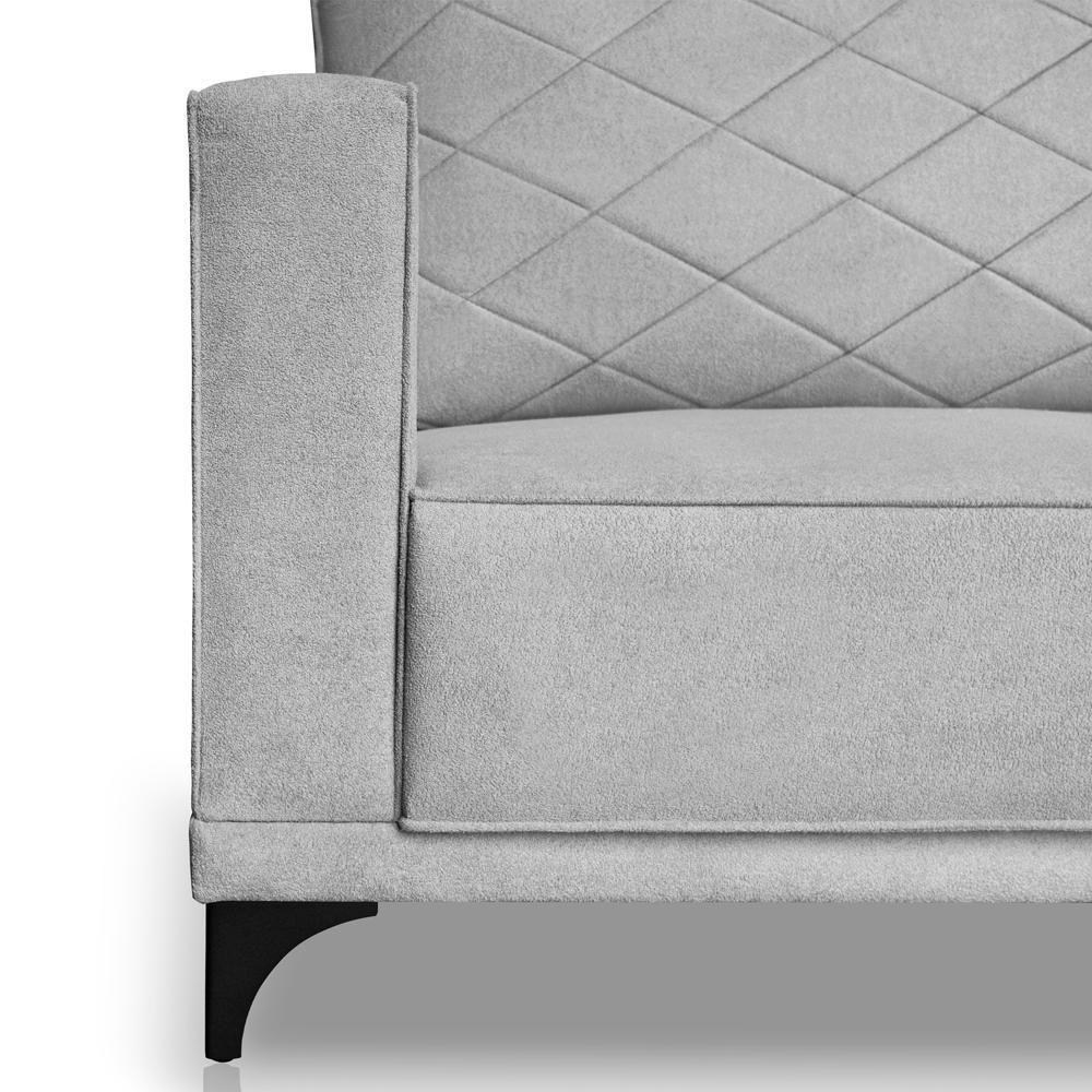 Sofa Nori 2 Lugares Pes De Ferro 160cm Linho Boucle 3302 Ezz 3302 - 8