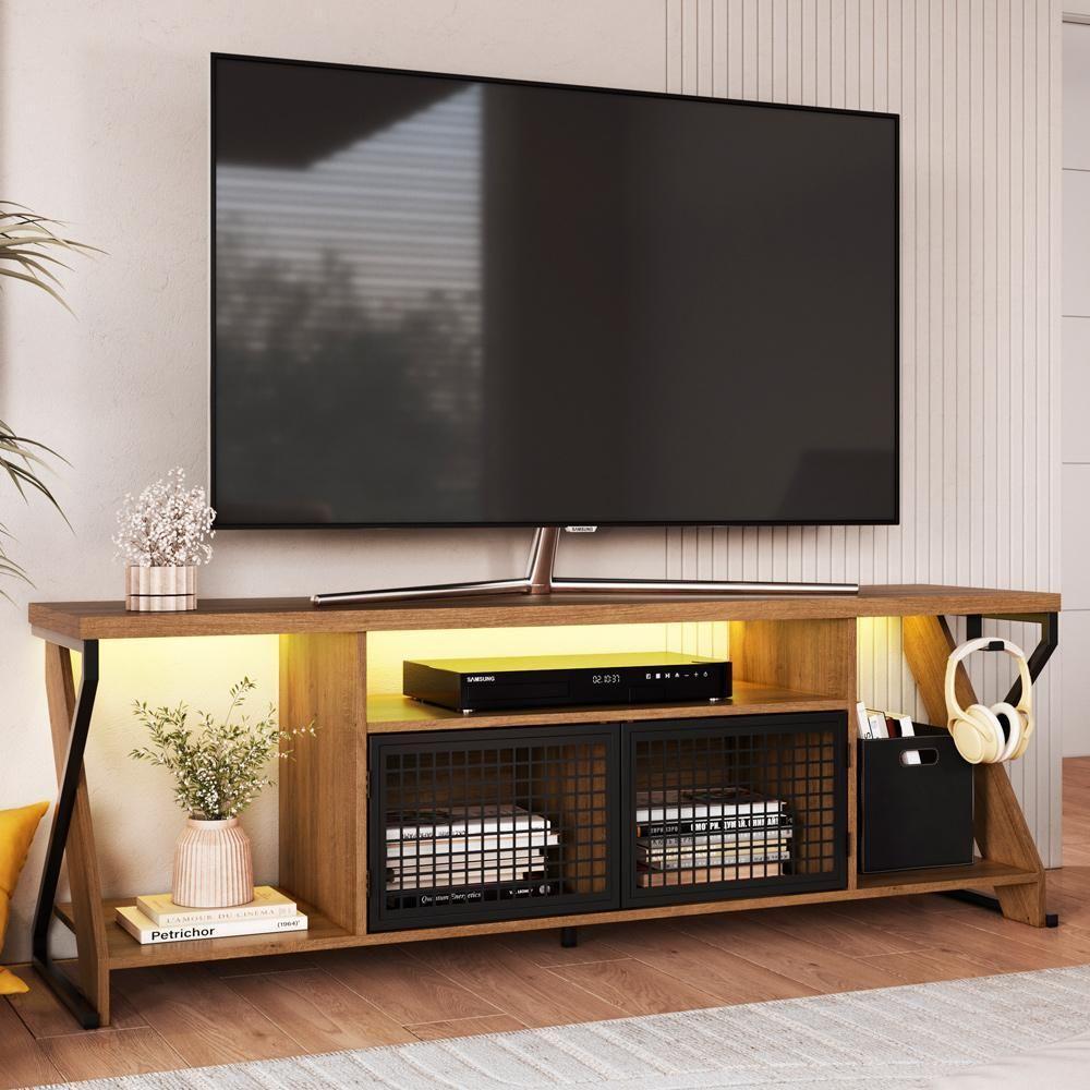 Rack Industrial 160cm Tv 60 Com Led P1033 Mell Pp Milani Store Mell - 2