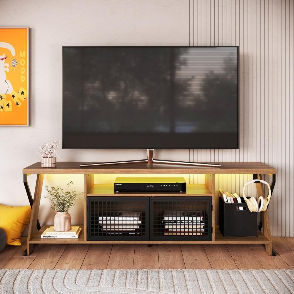 Rack Industrial 160cm Tv 60 Com Led P1033 Mell Pp Milani Store Mell - 7