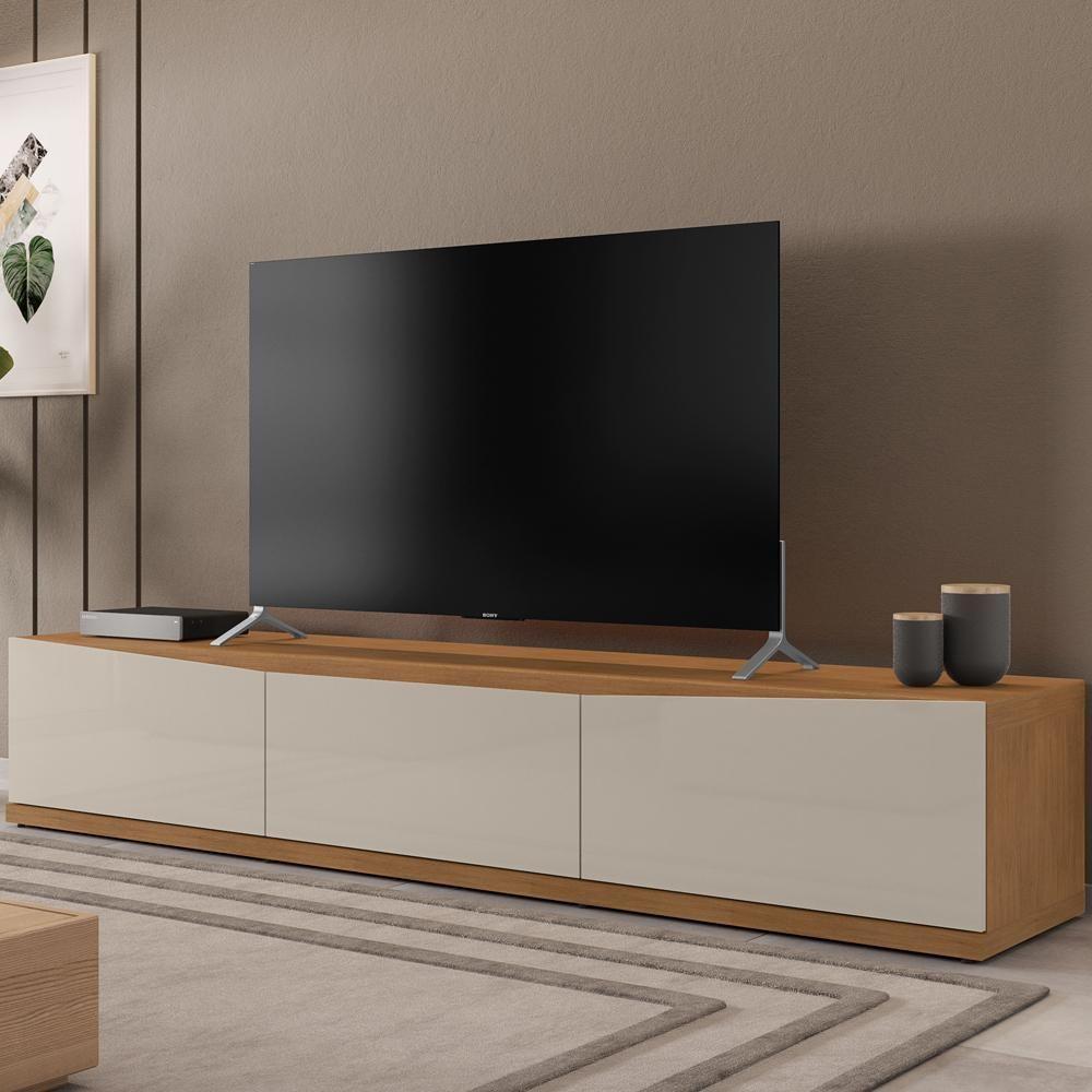 Rack Bancada Para Tv 60 Pol 180cm 11082 Cedro Off White Dcasa Cedro Off White - 2