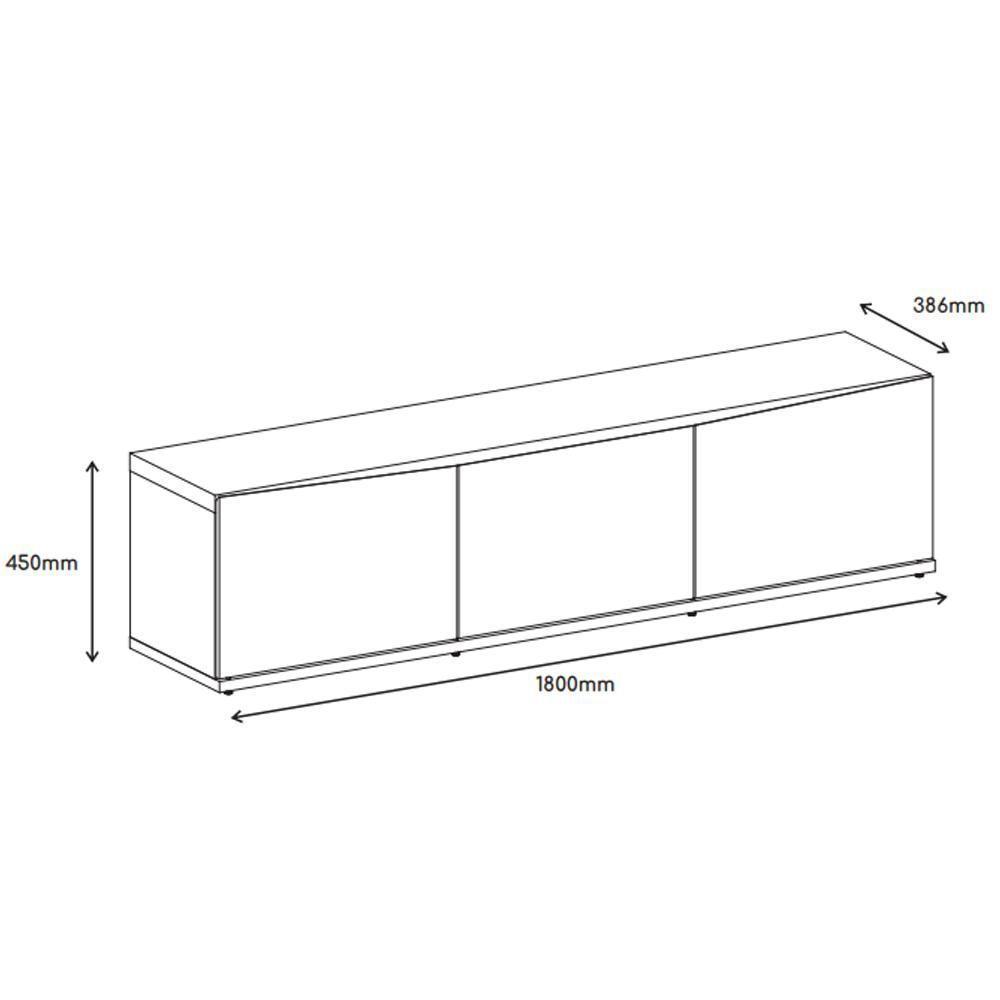 Rack Bancada Para Tv 60 Pol 180cm 11082 Cedro Off White Dcasa Cedro Off White - 4