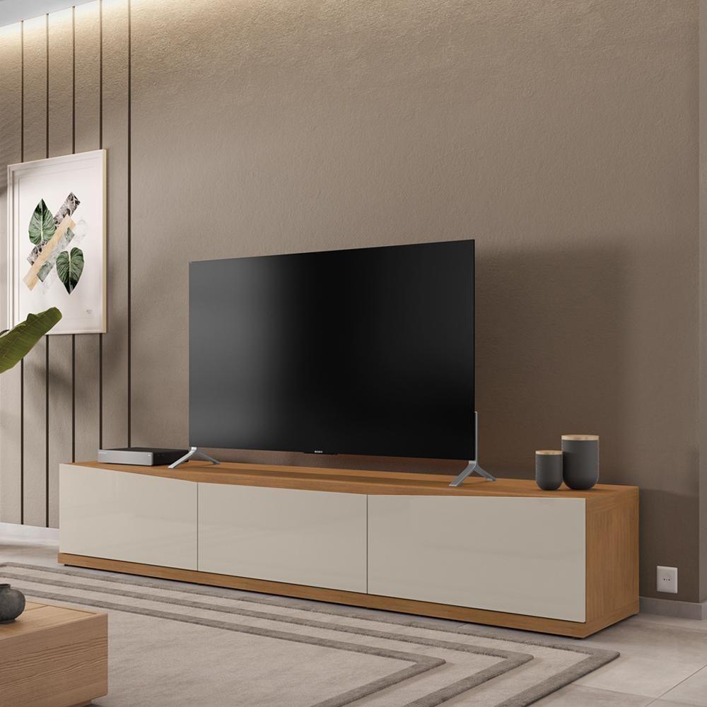 Rack Bancada Para Tv 60 Pol 180cm 11082 Cedro Off White Dcasa Cedro Off White - 7