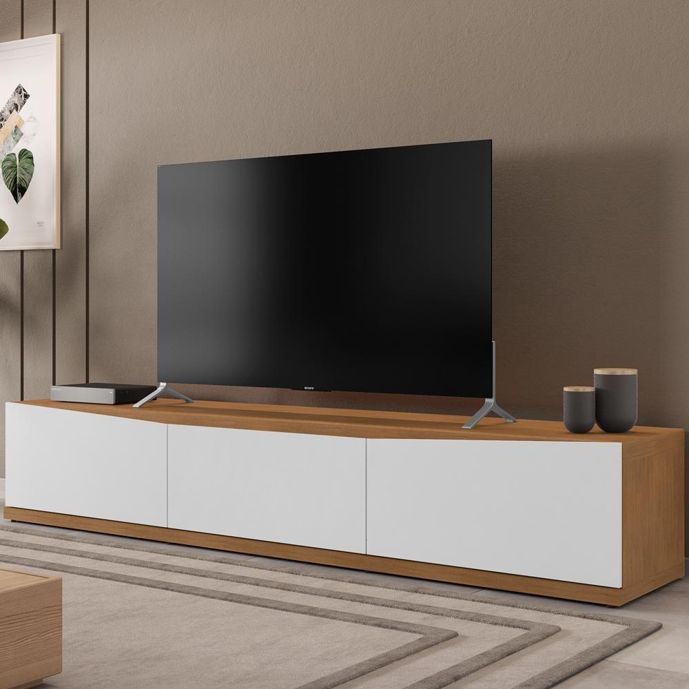 Rack Bancada Para Tv 60 Pol 180cm 11082 Cedro Branco Dcasa Cedro Branco - 2