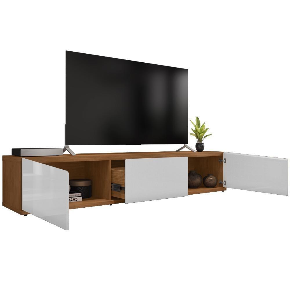 Rack Bancada Para Tv 60 Pol 180cm 11082 Cedro Branco Dcasa Cedro Branco - 5