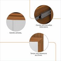 Rack Bancada Para Tv 60 Pol 180cm 11082 Cedro Branco Dcasa Cedro Branco - 3