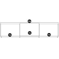 Rack Bancada Para Tv 60 Pol 180cm 11082 Cedro Branco Dcasa Cedro Branco - 6