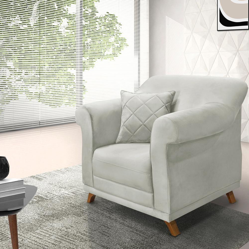 Kit 2 Poltronas Decorativas Retro Polo Veludo 2223 Ezz 2223 - 10