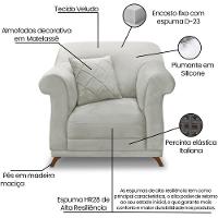 Kit 2 Poltronas Decorativas Retro Polo Veludo 2223 Ezz 2223 - 3