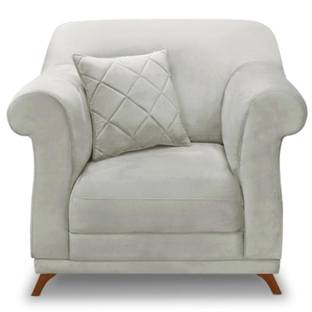 Poltrona Decorativa Retro Polo Com Almofada Veludo 2223 Ezz 2223 - 7