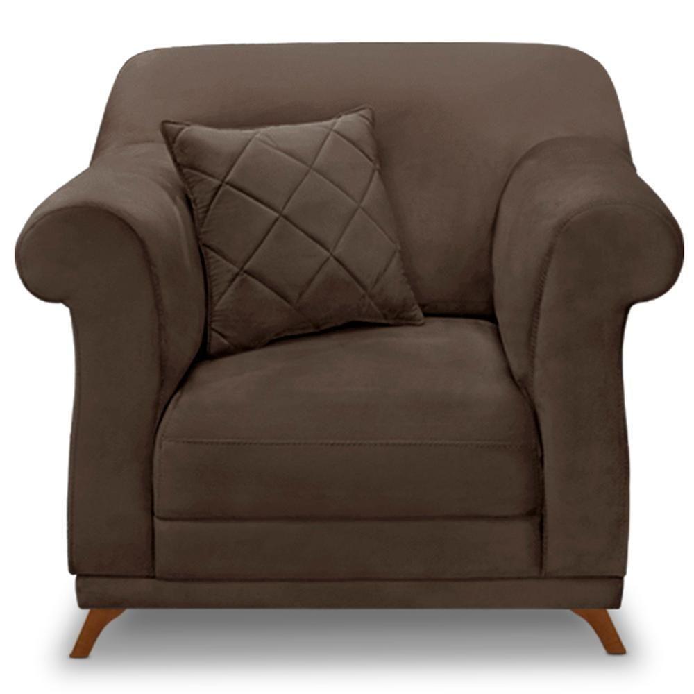 Poltrona Decorativa Retro Polo Com Almofada Veludo 2231 Ezz 2231 - 7