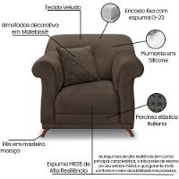 Poltrona Decorativa Retro Polo Com Almofada Veludo 2231 Ezz 2231 - 3