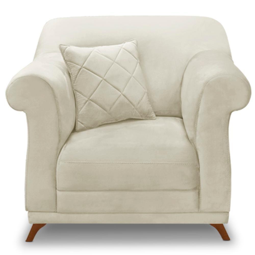 Poltrona Decorativa Retro Polo Com Almofada Veludo 2221 Ezz 2221 - 7