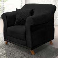 Poltrona Decorativa Retro Polo Com Almofada Veludo 2237 Ezz 2237 - 2