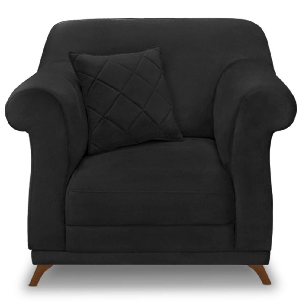 Kit 2 Poltronas Decorativas Retro Polo Suede 1105 Ezz 1105 - 7