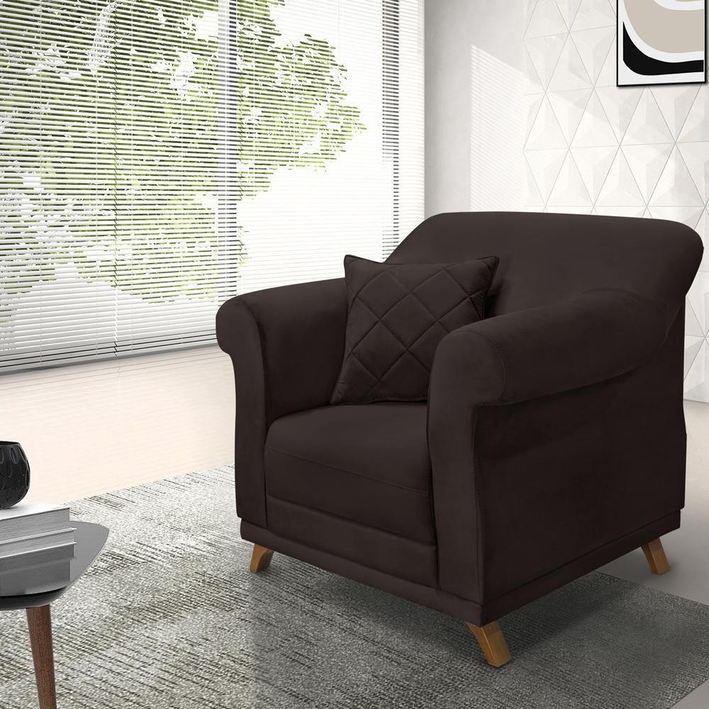 Kit 2 Poltronas Decorativas Retro Polo Suede 1102 Ezz 1102 - 10