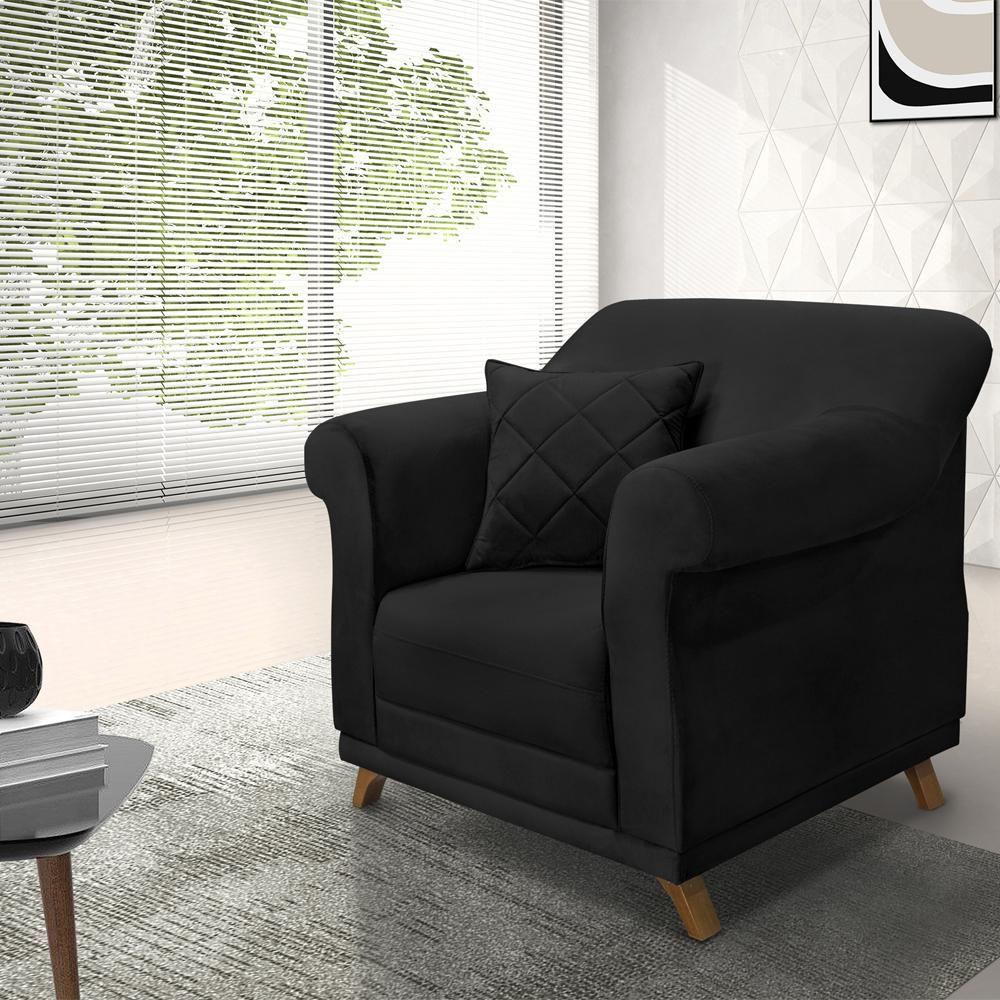 Poltrona Decorativa Retro Polo Com Almofada Suede 1105 Ezz 1105 - 10