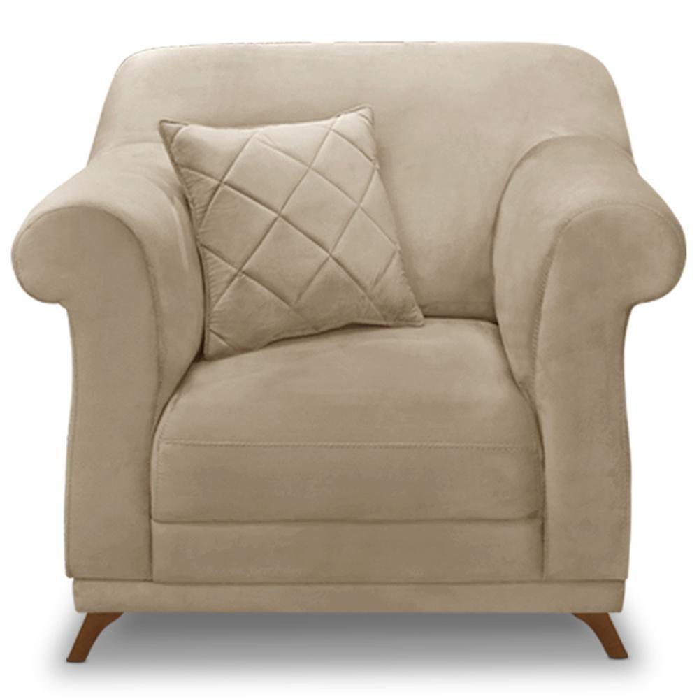 Poltrona Decorativa Retro Polo Com Almofada Suede 1101 Ezz 1101 - 7