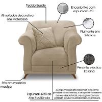 Poltrona Decorativa Retro Polo Com Almofada Suede 1101 Ezz 1101 - 3