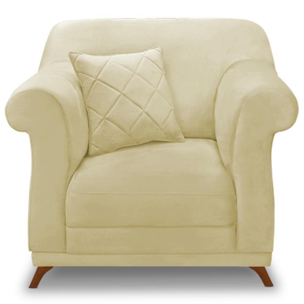 Poltrona Decorativa Retro Polo Com Almofada Suede 1100 Ezz 1100 - 6