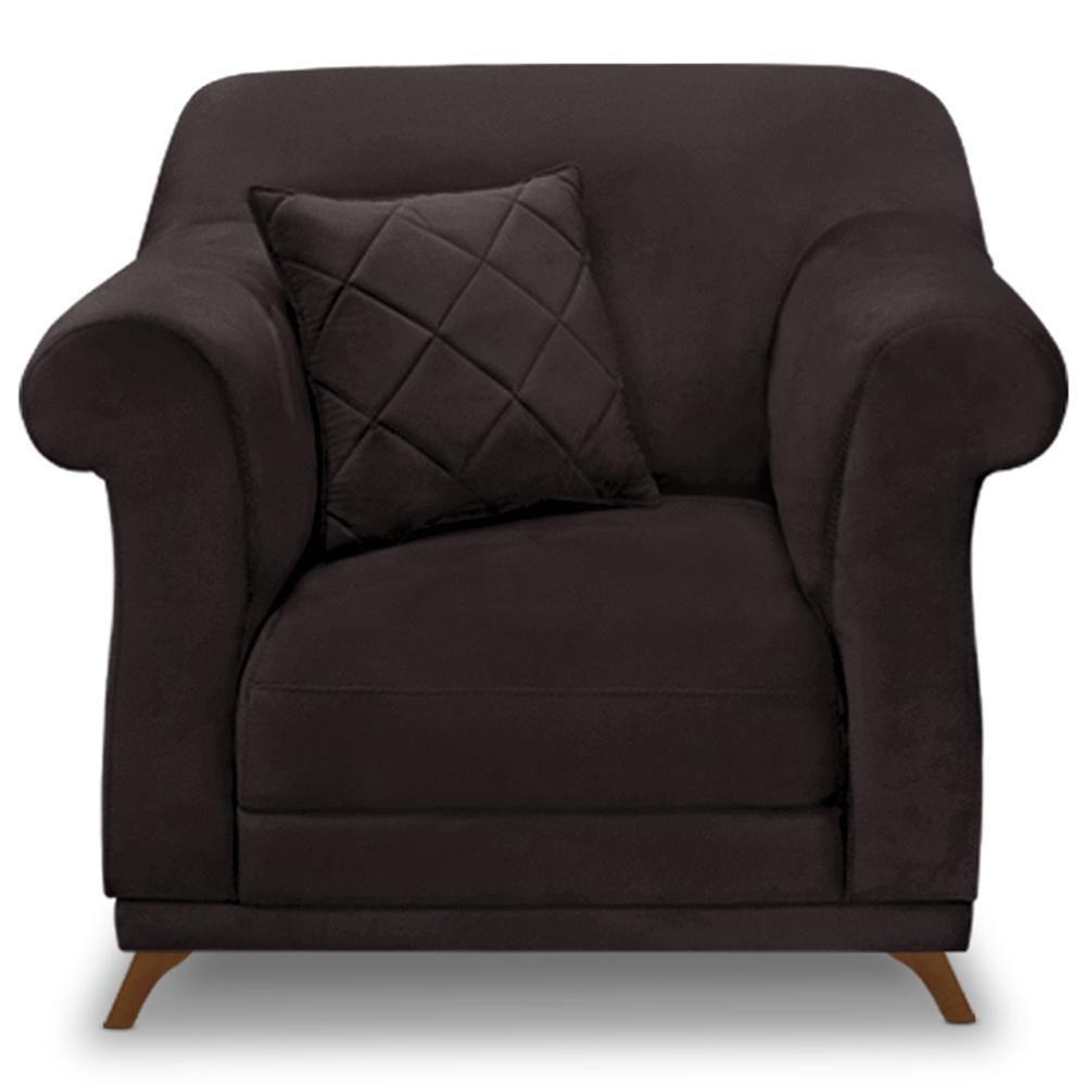 Poltrona Decorativa Retro Polo Com Almofada Suede 1102 Ezz 1102 - 7