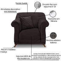 Poltrona Decorativa Retro Polo Com Almofada Suede 1102 Ezz 1102 - 3
