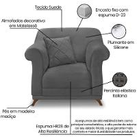 Poltrona Decorativa Retro Polo Com Almofada Suede 1104 Ezz 1104 - 3