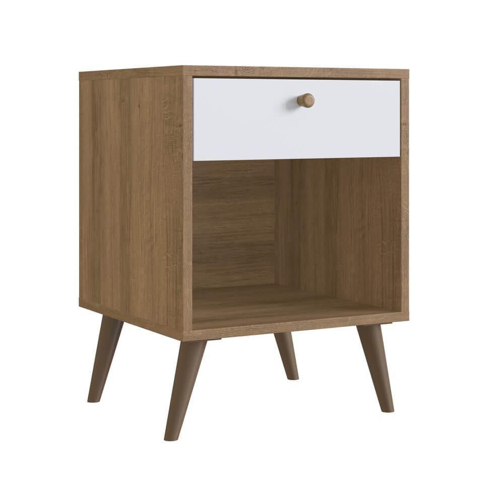 Mesa Cabeceira 01 Gaveta 40cm Proddy Mel Branco - 1