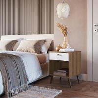 Mesa Cabeceira 01 Gaveta 40cm Proddy Mel Branco - 2