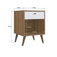 Mesa Cabeceira 01 Gaveta 40cm Proddy Mel Branco