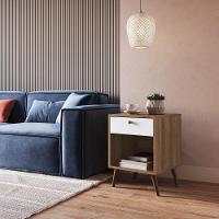 Mesa Cabeceira 01 Gaveta 40cm Proddy Mel Branco - 6