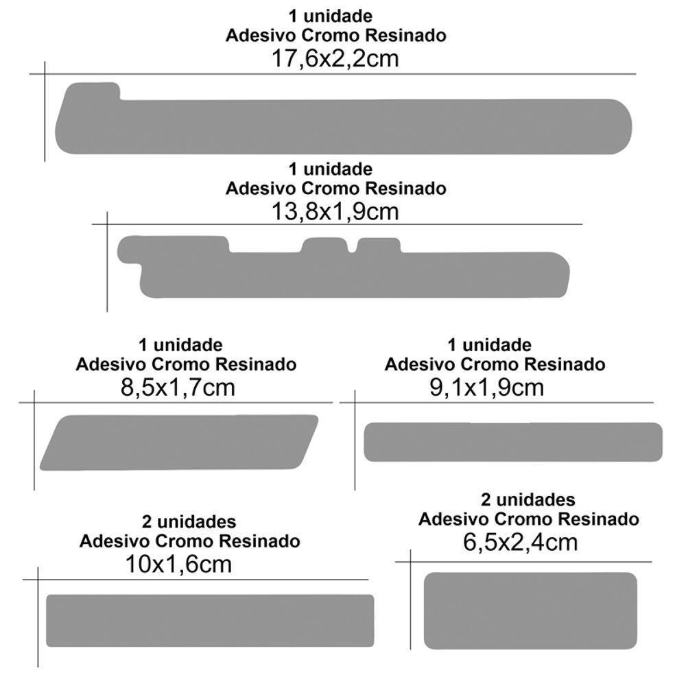 Kit Adesivos Emblemas Mitsubishi L200 Triton 3.2 Cr Resinado Cromado - 3