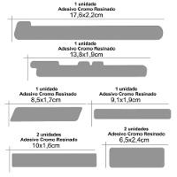 Kit Adesivos Emblemas Mitsubishi L200 Triton 3.2 Cr Resinado Cromado - 3