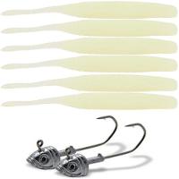 Isca Soft Bait Maruri W182 6 Unid + 2 Anzol Jig Head W182 Cor 06 - 2
