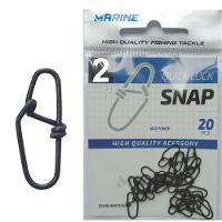 Snap De Pesca Quick Lock N2 Marine Sports 25kg 55lb 20pçs - 1