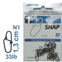 Snap De Pesca Quick Lock N1 Marine Sports 15kg 33lb 20pçs - 3