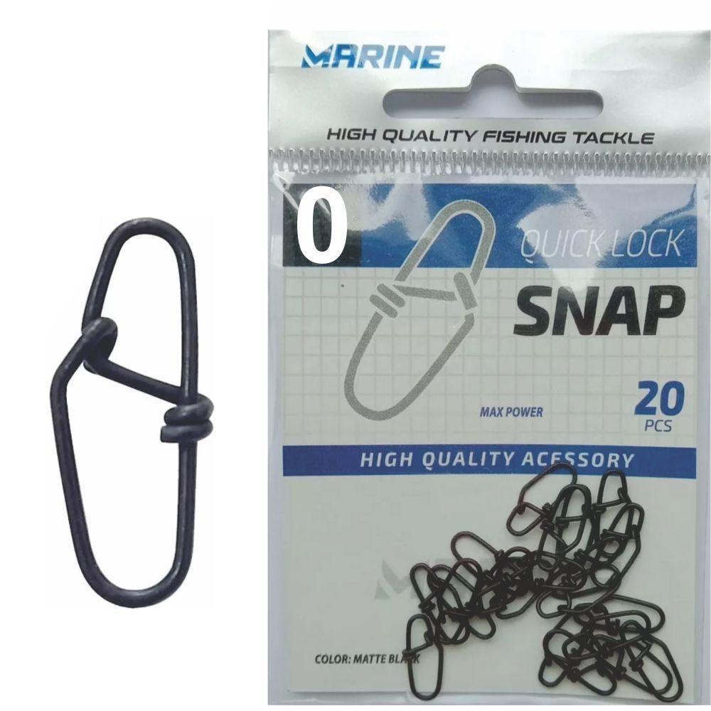 Snap De Pesca Quick Lock N0 Marine Sports 12kg 25lb 20pçs - 1