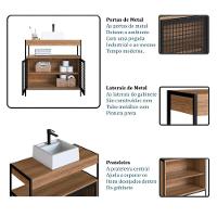 Kit Gabinete E Cuba Para Banheiro P1038c Mell Pp Milani Store Mell - 7