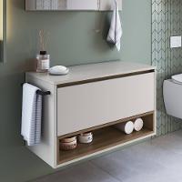 Gabinete Para Banheiro 01 Porta Basculante 80cm Proddy Mel Arenas - 2