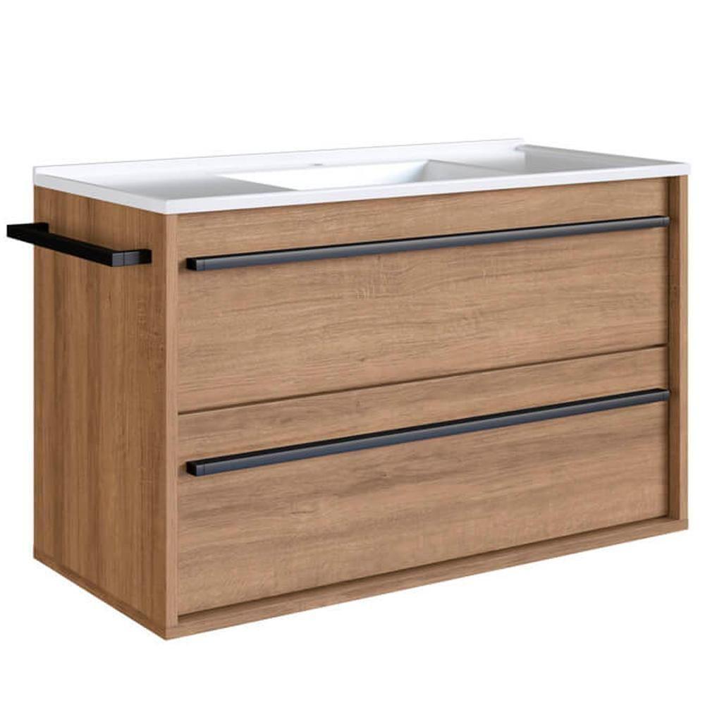 Gabinete De Banheiro Com Lavatorio 80cm Mel Proddy Mel - 1