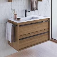 Gabinete De Banheiro Com Lavatorio 80cm Mel Proddy Mel - 2