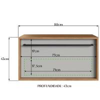 Gabinete Para Banheiro 01 Gaveta 80cm Proddy Mel Arenas - 3