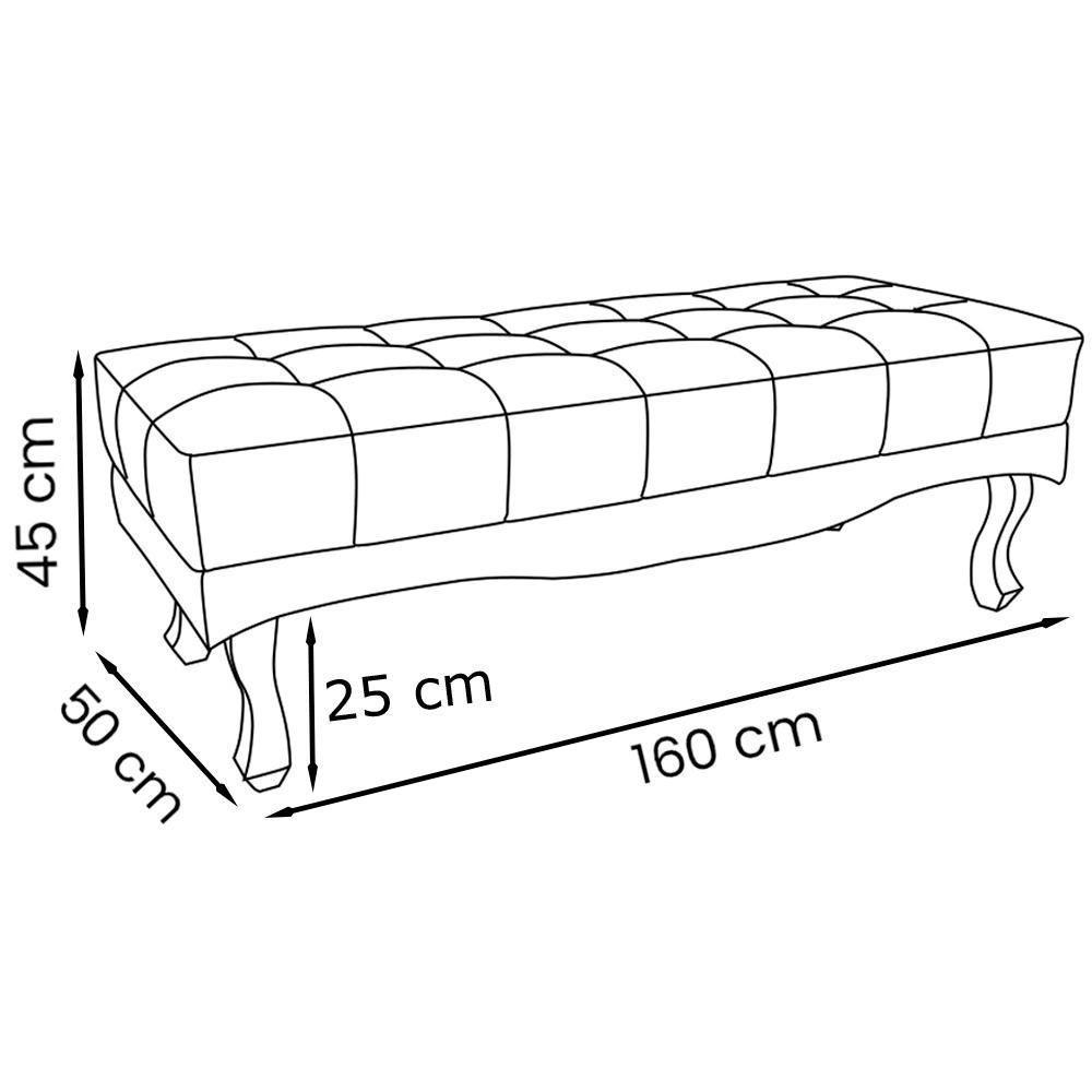 Puff Recamier Retro Vic 160cm Suede 1101 Ezz 1101 - 4