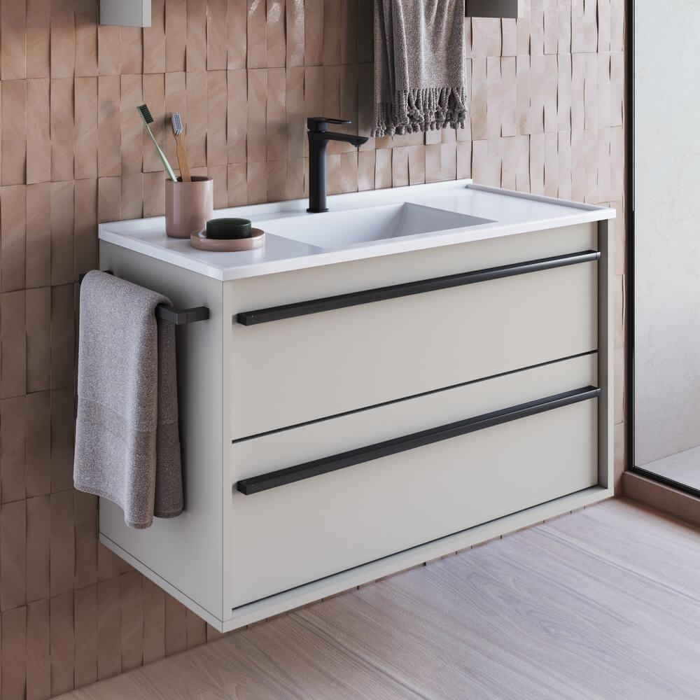 Gabinete De Banheiro Com Lavatorio 80cm Arenas Proddy Arenas - 2