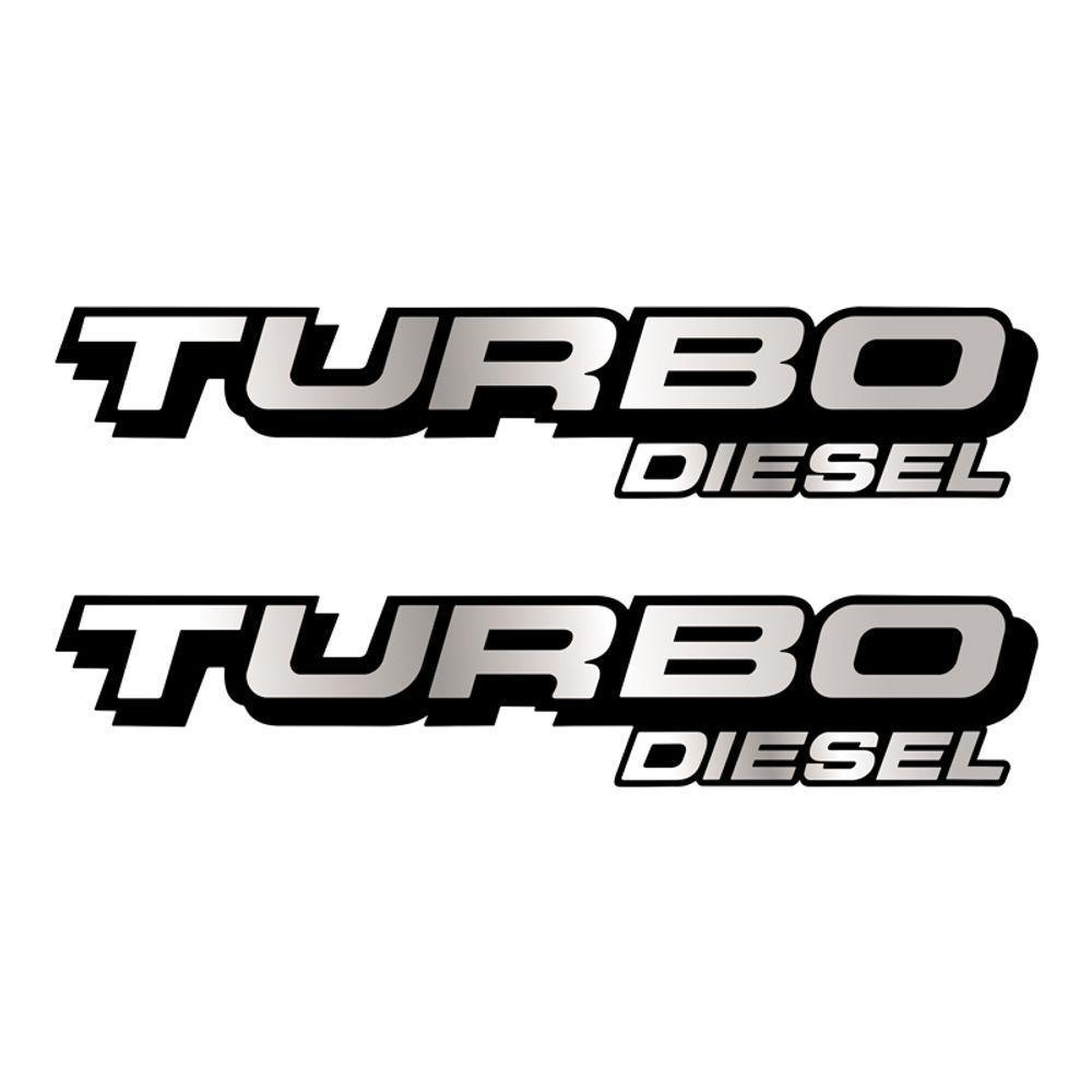 Par Emblema Adesivo Caçamba Ford F250 Turbo Diesel Tdslpp Padrão Preto - 3