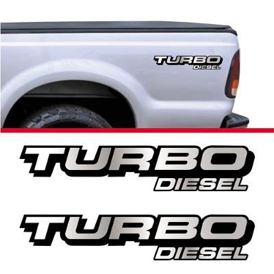 Par Emblema Adesivo Caçamba Ford F250 Turbo Diesel Tdslpp Padrão Preto