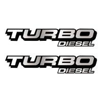 Par Emblema Adesivo Caçamba Ford F250 Turbo Diesel Tdslpp Padrão Preto - 3